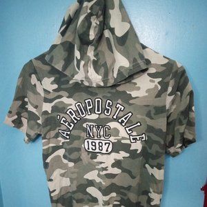 Kids Army t-shirt with a hood